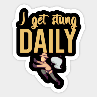 I get stung daily Sticker